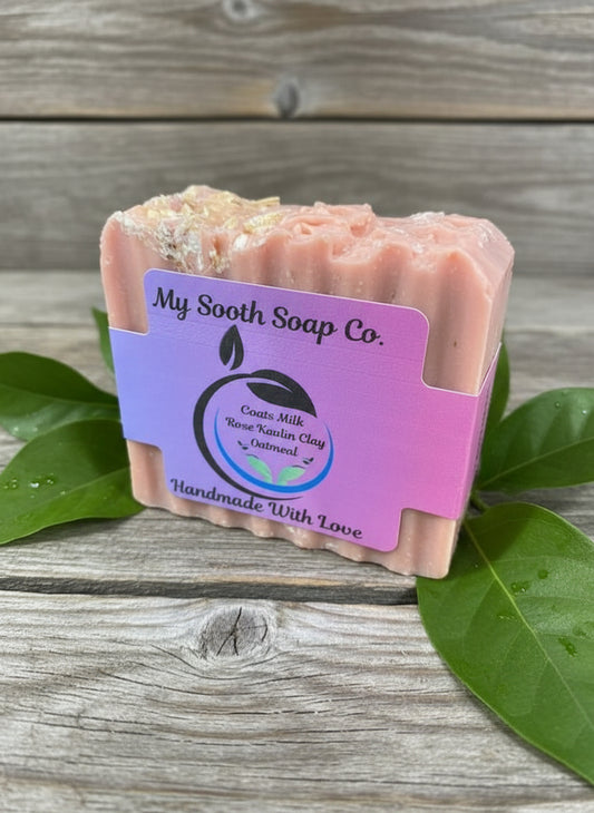 Goats Milk , Shea Butter  Rose Kaolin Clay Soap Bar