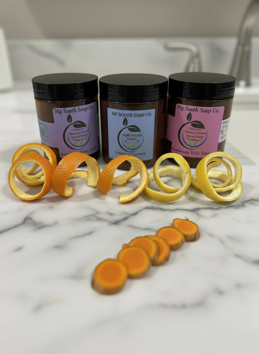 Turmeric, Lemon & Orange Sugar Scrubs (Soap Base)