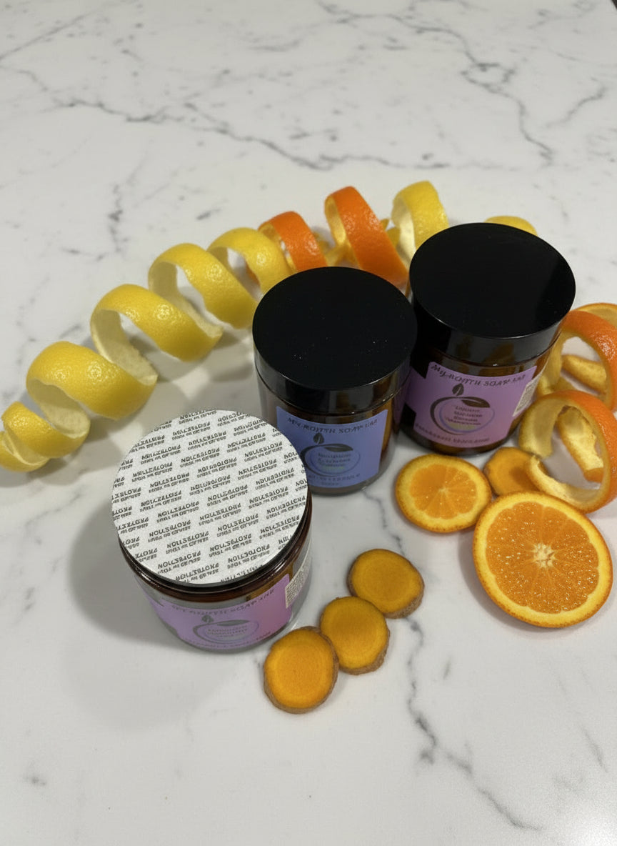 Turmeric, Lemon & Orange Sugar Scrubs (Soap Base)