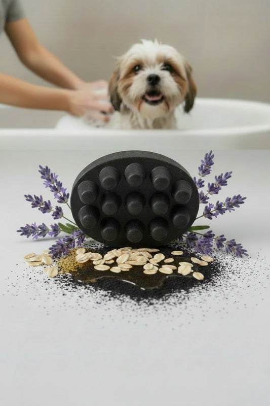 Goats Milk Charcoal Dog Shampoo Massage Bar